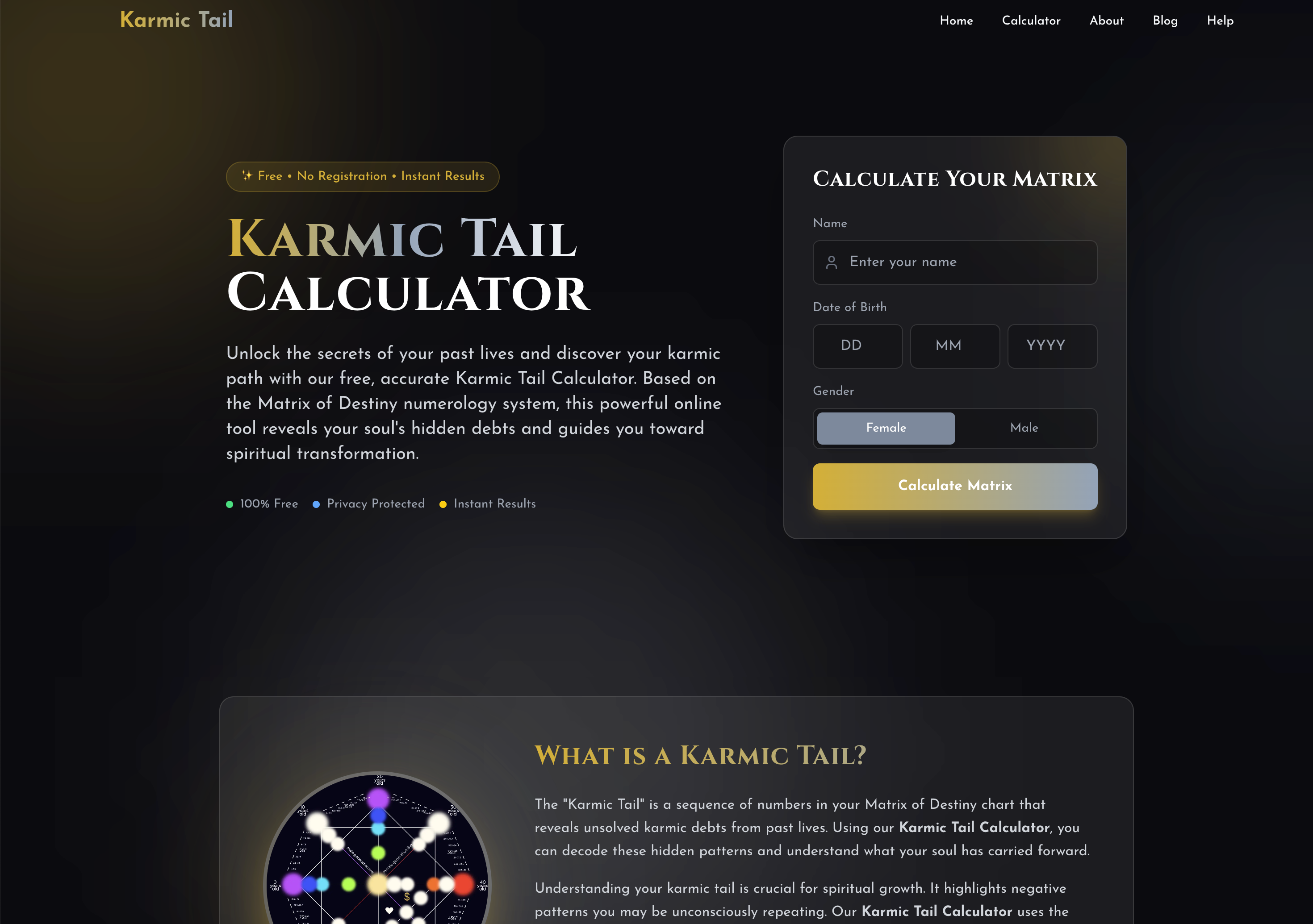 Karmic Tail Calculator