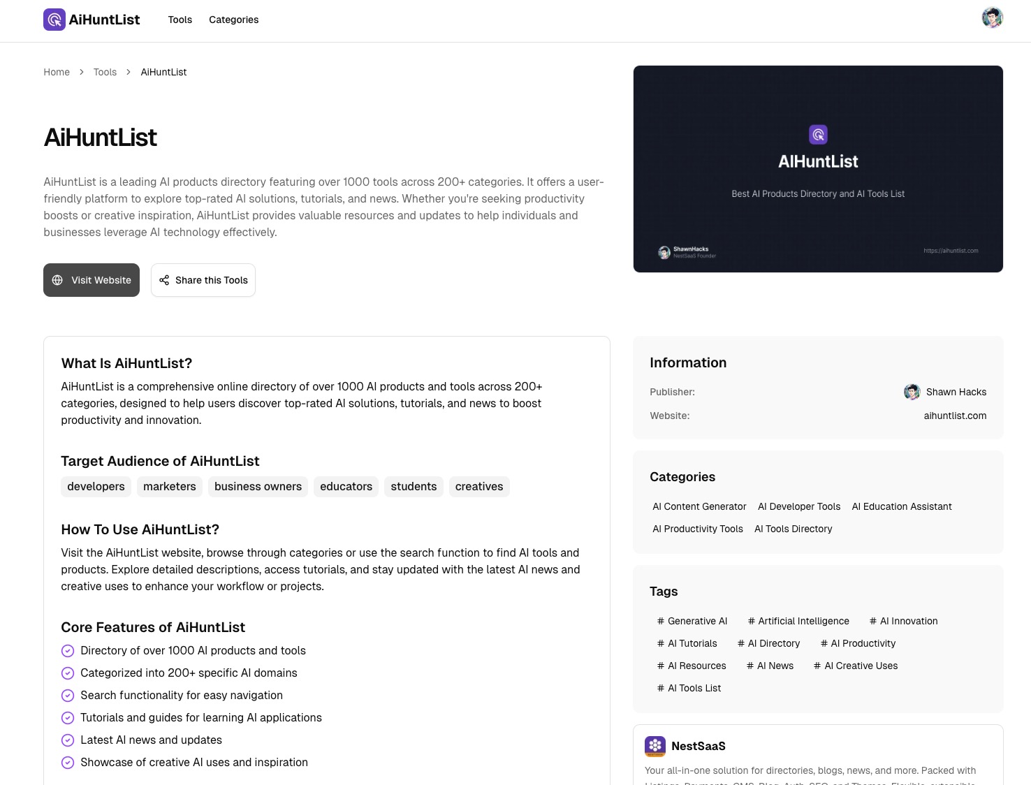 AIHuntList