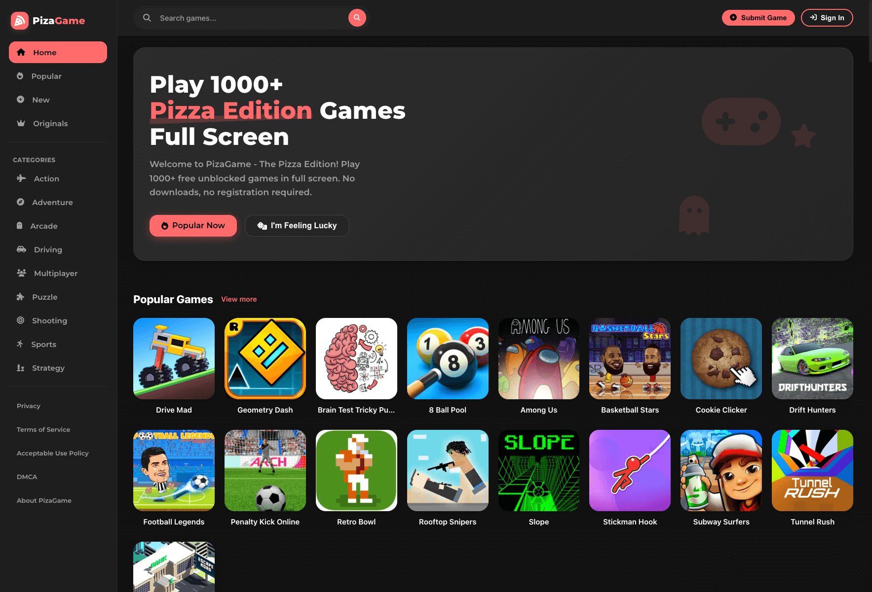 PizaGame - Pizza Edition Unblocked Games