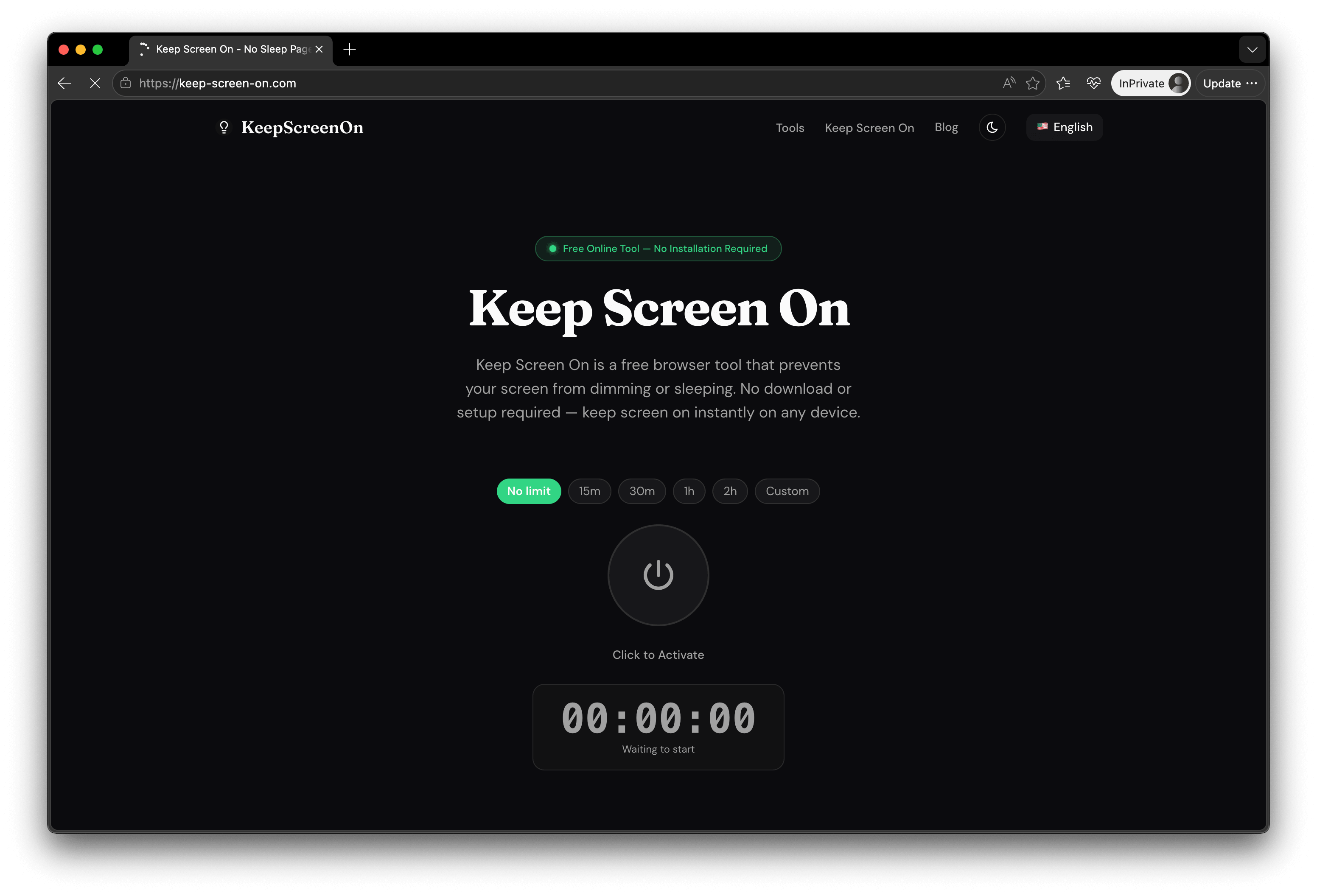 Keep Screen On