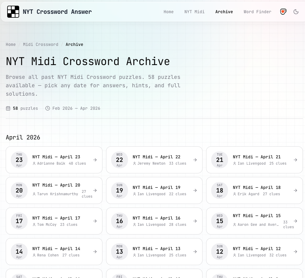 Crossword Answers Today