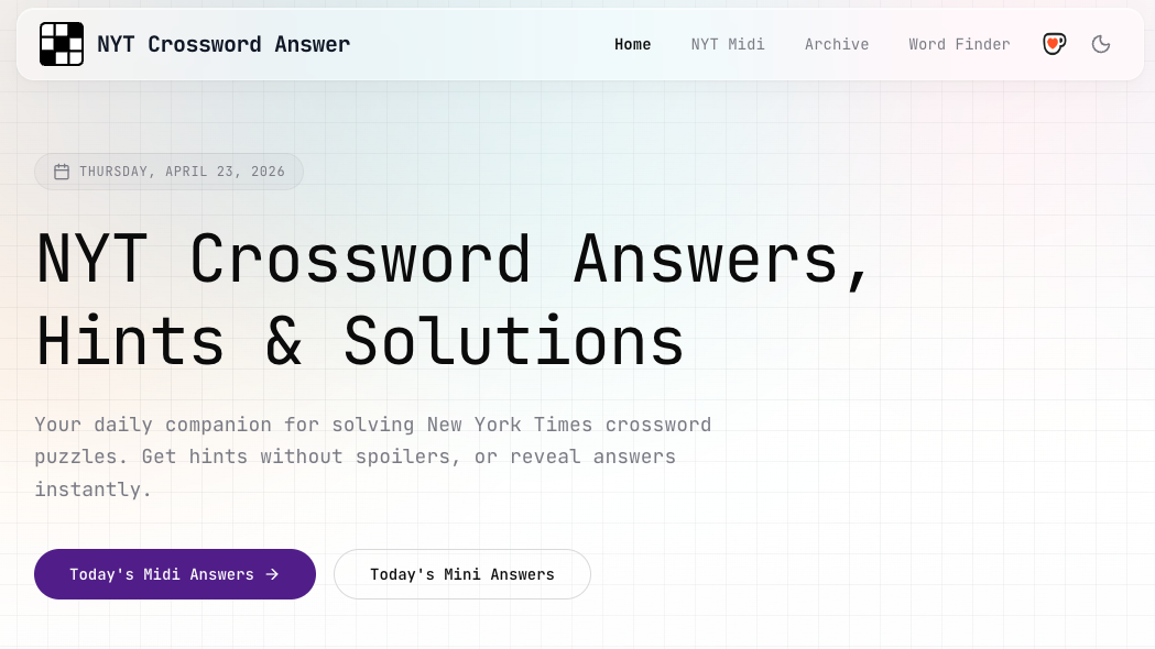 Crossword Answers Today