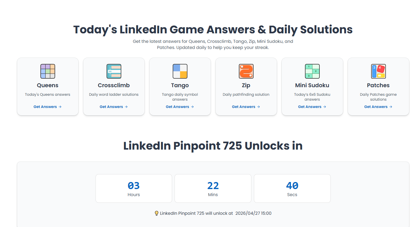 Linkedin Pinpoint Answer