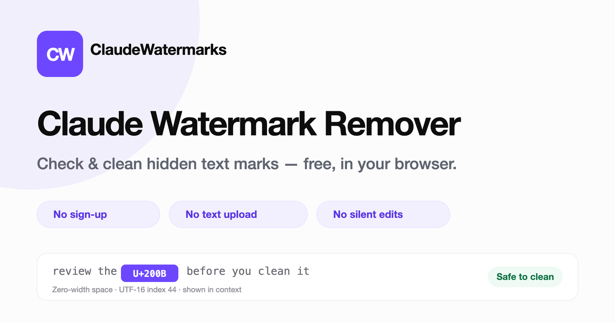 ClaudeWatermarks