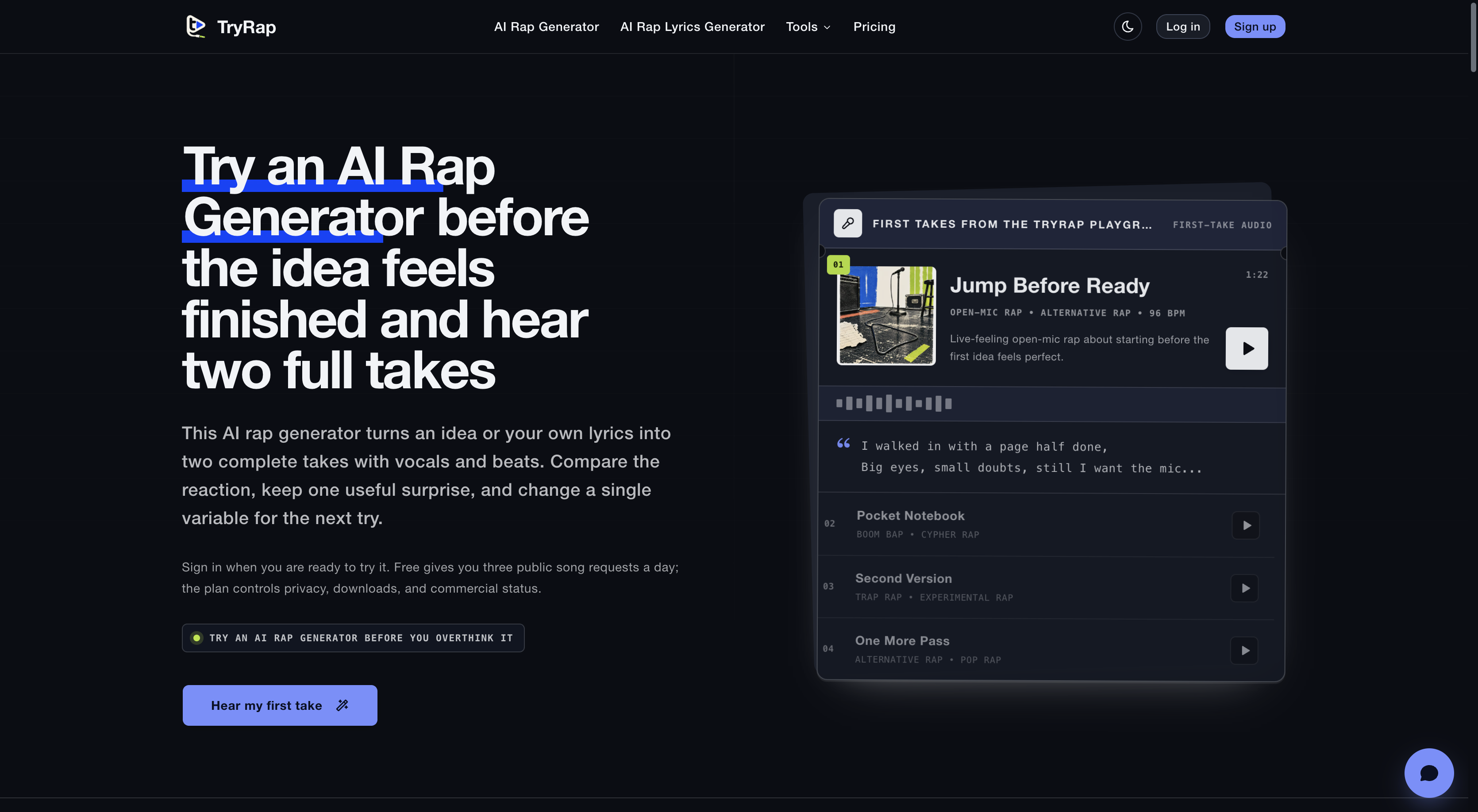 TryRap AI - AI Rap generator