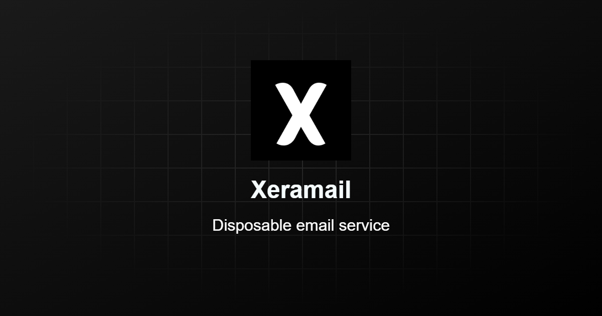Xeramail Temp Mail