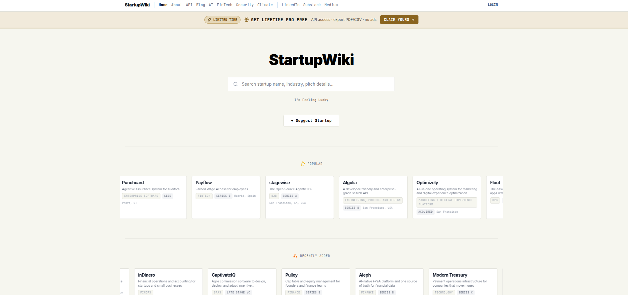 Launch Board by StartupWiki