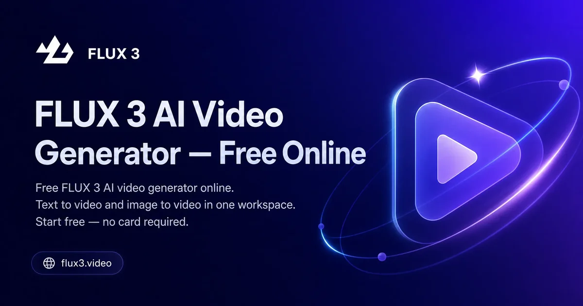 FLUX 3 AI Video Generator