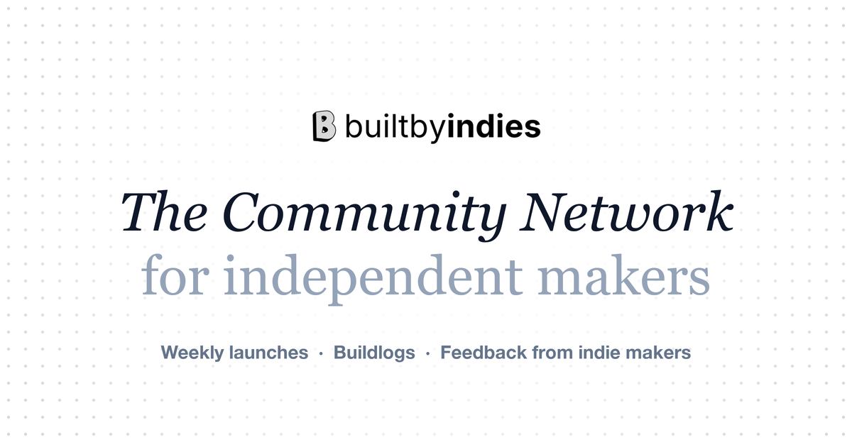 Builtbyindies