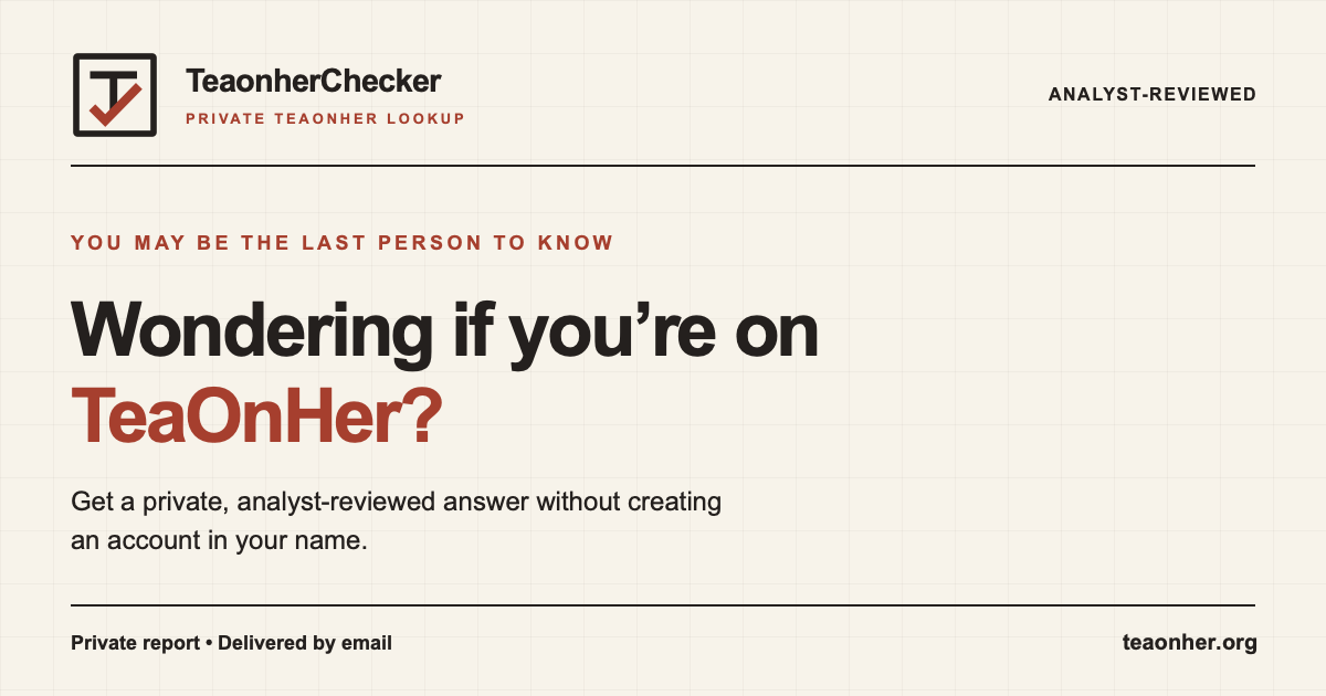 TeaOnHerChecker